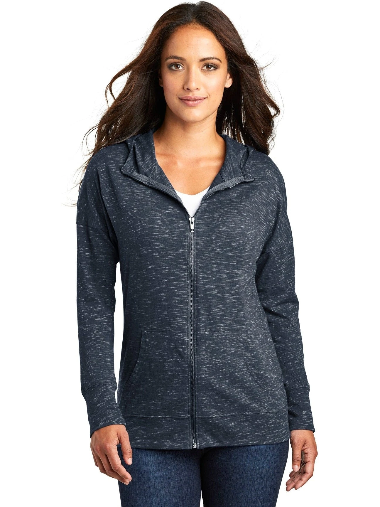 District Ladies Medal Full-Zip Hoodie 16 District Ladies Medal Full-Zip Hoodie - Image 16