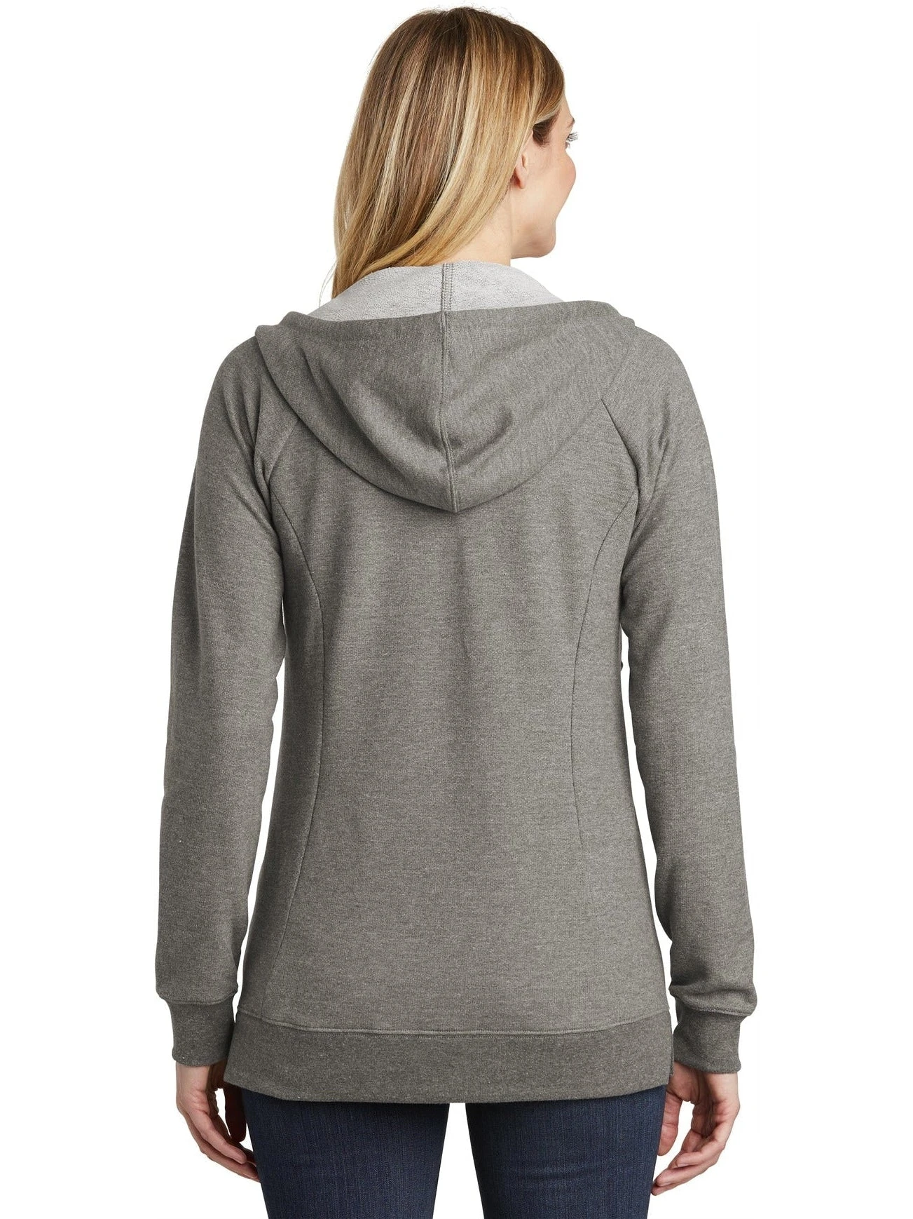 District Ladies Perfect Tri French Terry Full-Zip Hoodie 9 District Ladies Perfect Tri French Terry Full-Zip Hoodie - Image 9