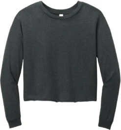 District Ladies Perfect Tri Midi Long Sleeve Tee -Thread Logic Store District Ladies Perfect Tri Midi Long Sleeve Tee Black Frost S 5