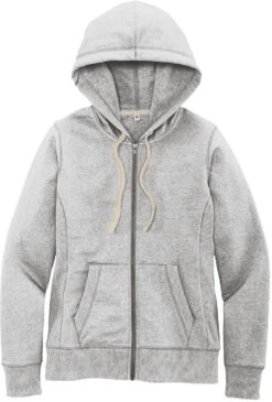 District Ladies Re-Fleece Full-Zip Hoodie -Thread Logic Store District Ladies Re Fleece Full Zip Hoodie Light Heather Grey S 13