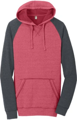District Lightweight Fleece Raglan Hoodie 22 District Lightweight Fleece Raglan Hoodie -Thread Logic Store District Lightweight Fleece Raglan Hoodie Heathered RedHeathered Charcoal XS 9