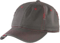 District Rip And Distressed Cap -Thread Logic Store District Rip and Distressed Cap NickelNew Red OSFA 5