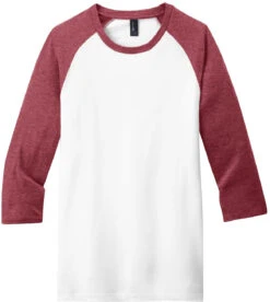 District Very Important Tee 3/4-Sleeve Raglan -Thread Logic Store District Very Important Tee 34 Sleeve Raglan Heathered RedWhite S 13