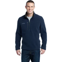 CLOSEOUT - Eddie Bauer 1/4-Zip Fleece Pullover 5 CLOSEOUT - Eddie Bauer 1/4-Zip Fleece Pullover -Thread Logic Store EB202 RiverBlue Model Front 062612