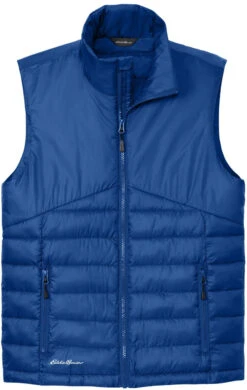 Eddie Bauer Quilted Vest -Thread Logic Store EB512 cobaltblue flat front