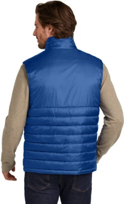 Eddie Bauer Quilted Vest -Thread Logic Store EB512 cobaltblue model back