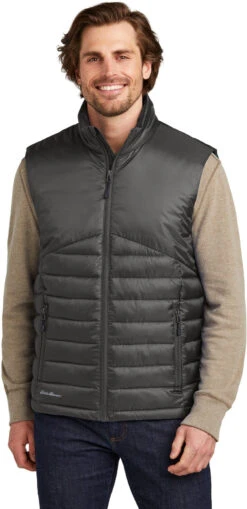 Eddie Bauer Quilted Vest -Thread Logic Store EB512 irongate model front