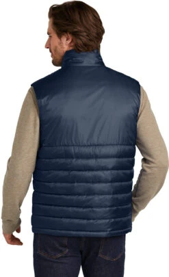 Eddie Bauer Quilted Vest -Thread Logic Store EB512 riverbluenavy model back
