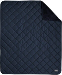 Eddie Bauer Quilted Insulated Fleece Blanket -Thread Logic Store EB751 riverbluenavy flat front