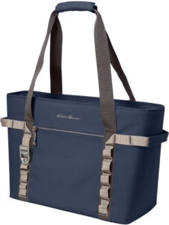 Eddie Bauer Max Cool Tote Cooler -Thread Logic Store EB801 riverbluenavychrome flat left