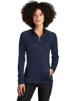 Eddie Bauer Ladies Smooth Fleece Base Layer Full-Zip -Thread Logic Store Eddie Bauer Ladies Smooth Fleece Base Layer Full Zip River Blue Navy S 9