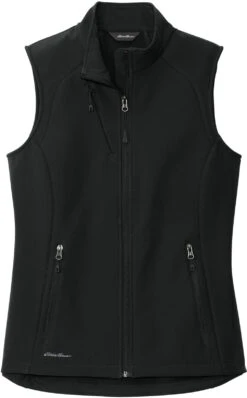 Eddie Bauer Ladies Stretch Soft Shell Vest -Thread Logic Store Eddie Bauer Ladies Stretch Soft Shell Vest Deep Black 2XL 1