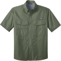 Eddie Bauer Short Sleeve Fishing Shirt 22 Eddie Bauer Short Sleeve Fishing Shirt -Thread Logic Store Eddie Bauer Short Sleeve Fishing Shirt Seagrass Green S 9