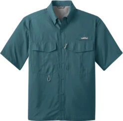 Eddie Bauer Short Sleeve Performance Fishing Shirt -Thread Logic Store Eddie Bauer Short Sleeve Performance Fishing Shirt Gulf Teal S 9