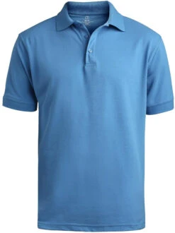 Edwards Blended Pique Short Sleeve Polo -Thread Logic Store Edwards Blended Pique Short Sleeve Polo Marina Blue S 6