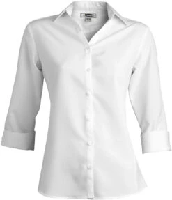 Edwards Ladies Bastiste 3/4 Sleeve Shirt -Thread Logic Store Edwards Ladies Bastiste 34 Sleeve Shirt White XS 7