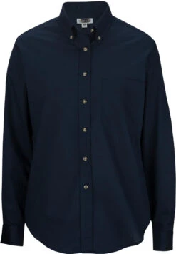 Edwards Ladies Easy Care Long Sleeve Poplin Shirt -Thread Logic Store Edwards Ladies Easy Care Long Sleeve Poplin Shirt Navy S 3
