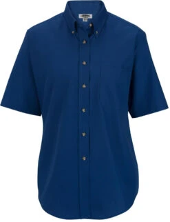 Edwards Ladies Easy Care Short Sleeve Poplin Shirt -Thread Logic Store Edwards Ladies Easy Care Short Sleeve Poplin Shirt Royal S 5