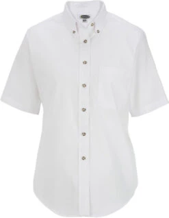 Edwards Ladies Easy Care Short Sleeve Poplin Shirt -Thread Logic Store Edwards Ladies Easy Care Short Sleeve Poplin Shirt White S 9
