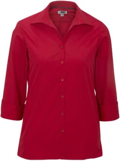 Edwards Ladies Lightweight Open Neck Poplin Blouse -Thread Logic Store Edwards Ladies Lightweight Open Neck Poplin Blouse Red S 11
