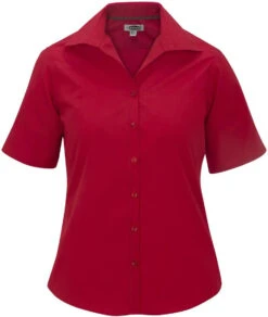 Edwards Ladies Lightweight Short Sleeve Poplin Blouse -Thread Logic Store Edwards Ladies Lightweight Short Sleeve Poplin Blouse Red S 7