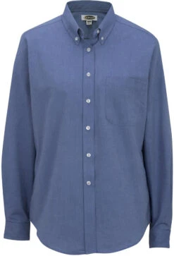 Edwards Ladies Long Sleeve Oxford Shirt -Thread Logic Store Edwards Ladies Long Sleeve Oxford Shirt French Blue S 5
