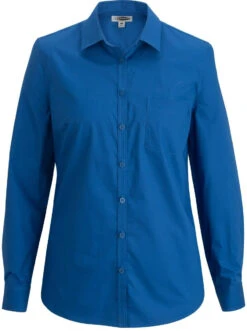 Edwards Ladies Long Sleeve Stretch Poplin Blouse -Thread Logic Store Edwards Ladies Long Sleeve Stretch Poplin Blouse Royal S 6