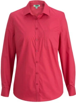 Edwards Ladies Long Sleeve Stretch Poplin Blouse -Thread Logic Store Edwards Ladies Long Sleeve Stretch Poplin Blouse Teaberry S 8