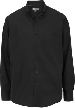 Edwards Lightweight Long Sleeve Poplin Shirt -Thread Logic Store Edwards Lightweight Long Sleeve Poplin Shirt Black S 1