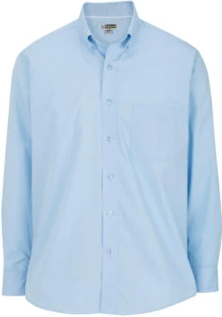 Edwards Lightweight Long Sleeve Poplin Shirt -Thread Logic Store Edwards Lightweight Long Sleeve Poplin Shirt Blue S 2