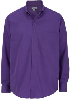 Edwards Lightweight Long Sleeve Poplin Shirt -Thread Logic Store Edwards Lightweight Long Sleeve Poplin Shirt Purple S 9