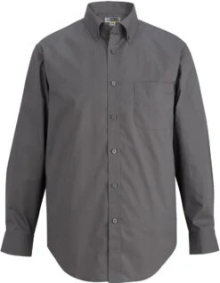 Edwards Long Sleeve Stretch Poplin Shirt -Thread Logic Store Edwards Long Sleeve Stretch Poplin Shirt Charcoal S 3