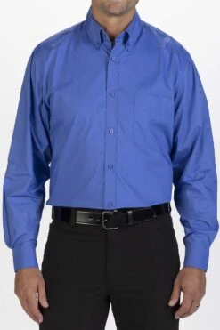 Edwards Long Sleeve Stretch Poplin Shirt -Thread Logic Store Edwards Long Sleeve Stretch Poplin Shirt French Blue S 4