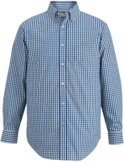 Edwards Long Sleeve Stretch Poplin Shirt -Thread Logic Store Edwards Long Sleeve Stretch Poplin Shirt RoyalWhite Gingham S 7