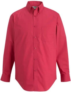 Edwards Long Sleeve Stretch Poplin Shirt -Thread Logic Store Edwards Long Sleeve Stretch Poplin Shirt Teaberry S 8