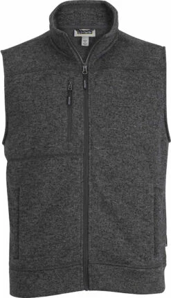 Edwards Mens Sweater Knit Fleece Vest -Thread Logic Store Edwards Mens Sweater Knit Fleece Vest Black Heather S 2