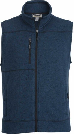 Edwards Mens Sweater Knit Fleece Vest -Thread Logic Store Edwards Mens Sweater Knit Fleece Vest Blue Heather S 3