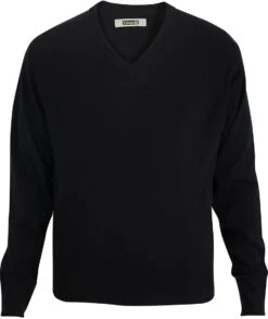 Edwards V Neck Sweater Interlock Acrylic -Thread Logic Store Edwards V Neck Sweater Interlock Acrylic Navy S 3