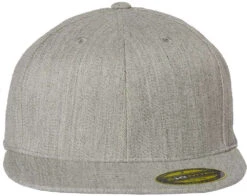 Flexfit 210 Flat Bill Cap -Thread Logic Store Flexfit 210 Flat Bill Cap Heather Grey SM 13