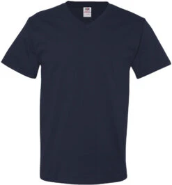 Fruit Of The Loom HD Cotton V-Neck T-Shirt -Thread Logic Store Fruit of the Loom HD Cotton V Neck T Shirt J Navy S 7