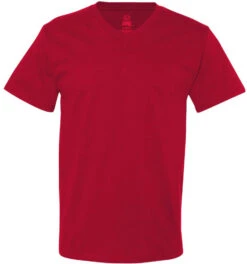 Fruit Of The Loom HD Cotton V-Neck T-Shirt -Thread Logic Store Fruit of the Loom HD Cotton V Neck T Shirt True Red S 10
