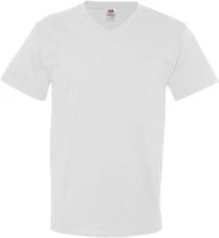 Fruit Of The Loom HD Cotton V-Neck T-Shirt -Thread Logic Store Fruit of the Loom HD Cotton V Neck T Shirt White S 13