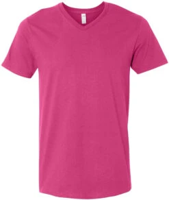 Fruit Of The Loom Sofspun V-Neck T-Shirt -Thread Logic Store Fruit of the Loom Sofspunr V Neck T Shirt Cyber Pink S 3