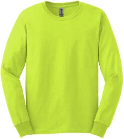 Gildan Cotton Long Sleeve T-Shirt 28 Gildan Cotton Long Sleeve T-Shirt -Thread Logic Store Gildan Cotton Long Sleeve T Shirt Safety Green S 8