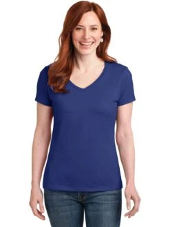 Hanes Ladies Nano-T Cotton V-Neck T-Shirt -Thread Logic Store Hanes Ladies Nano T Cotton V Neck T Shirt 15