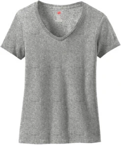 Hanes Ladies Nano-T Cotton V-Neck T-Shirt -Thread Logic Store Hanes Ladies Nano T Cotton V Neck T Shirt Light Steel S 17