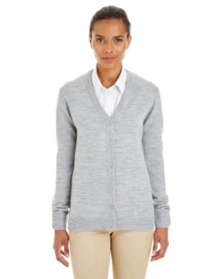 OUTLET-Harriton Ladies Pilbloc V-Neck Button Cardigan Sweater -Thread Logic Store Harriton Ladies Pilbloc V Neck Button Cardigan Sweater Grey Heather XS 4 b7198213 41ab 4076 85db 006d48a7480d