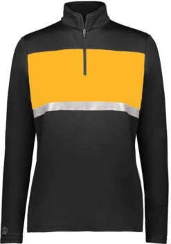 Holloway Ladies Prism Bold 1/4 Zip Pullover 39 Holloway Ladies Prism Bold 1/4 Zip Pullover -Thread Logic Store Holloway Ladies Prism Bold 14 Zip Pullover BlackGold 2XL 19