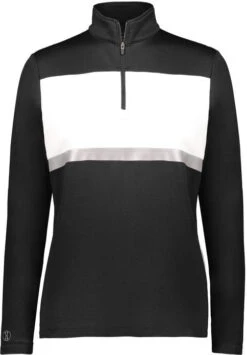 Holloway Ladies Prism Bold 1/4 Zip Pullover 36 Holloway Ladies Prism Bold 1/4 Zip Pullover -Thread Logic Store Holloway Ladies Prism Bold 14 Zip Pullover BlackWhite 2XL 16