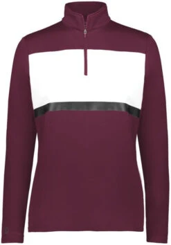 Holloway Ladies Prism Bold 1/4 Zip Pullover 30 Holloway Ladies Prism Bold 1/4 Zip Pullover -Thread Logic Store Holloway Ladies Prism Bold 14 Zip Pullover MaroonWhite 2XL 10